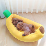 Maxbell Dog Bed Banana Shape Breathable Plush 47x28x13cm Cozy and Soft Puppy Cushion