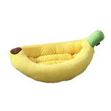 Maxbell Dog Bed Banana Shape Breathable Plush 47x28x13cm Cozy and Soft Puppy Cushion