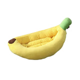 Maxbell Dog Bed Banana Shape Breathable Plush 47x28x13cm Cozy and Soft Puppy Cushion