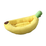 Maxbell Dog Bed Banana Shape Breathable Plush 47x28x13cm Cozy and Soft Puppy Cushion