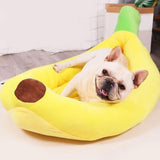 Maxbell Dog Bed Banana Shape Breathable Plush 47x28x13cm Cozy and Soft Puppy Cushion