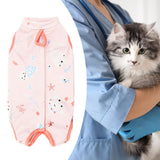 Maxbell Cat Recovery Suit Cat Bodysuit for Male and Female Dogs Kitten Cats and Dogs Pink L