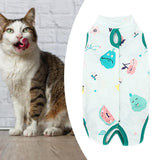 Maxbell Cat Recovery Suit Cat Bodysuit for Male and Female Dogs Kitten Cats and Dogs Green and L