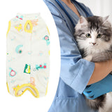 Maxbell Cat Recovery Suit Cat Bodysuit for Male and Female Dogs Kitten Cats and Dogs yellow M