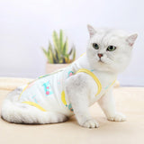 Maxbell Cat Recovery Suit Cat Bodysuit for Male and Female Dogs Kitten Cats and Dogs yellow M