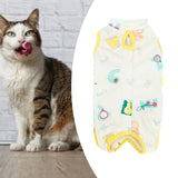 Maxbell Cat Recovery Suit Cat Bodysuit for Male and Female Dogs Kitten Cats and Dogs yellow L