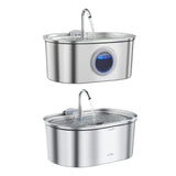 Maxbell Stainless Steel Cats Pet Water Fountain 108 oz Cat Waterer for Dogs Pet Cats Without window