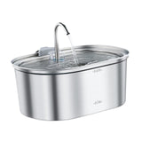 Maxbell Stainless Steel Cats Pet Water Fountain 108 oz Cat Waterer for Dogs Pet Cats Without window