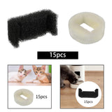 Maxbell 15x Pet Fountain Filter Pet Drinking Pet Water Fountain Pets Fountain Filter black