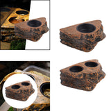 Maxbell Reptile Magnetic Feeder Ledge Reptile Food Dish for Animals Lizard Reptisoil Single Bowl