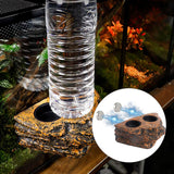 Maxbell Reptile Magnetic Feeder Ledge Reptile Food Dish for Animals Lizard Reptisoil Single Bowl