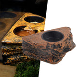 Maxbell Reptile Magnetic Feeder Ledge Reptile Food Dish for Animals Lizard Reptisoil Single Bowl