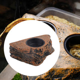 Maxbell Reptile Magnetic Feeder Ledge Reptile Food Dish for Animals Lizard Reptisoil Single Bowl