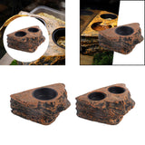 Maxbell Reptile Magnetic Feeder Ledge Reptile Food Dish for Animals Lizard Reptisoil Single Bowl
