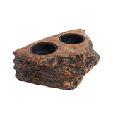 Maxbell Reptile Magnetic Feeder Ledge Reptile Food Dish for Animals Lizard Reptisoil Double Bowl