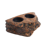 Maxbell Reptile Magnetic Feeder Ledge Reptile Food Dish for Animals Lizard Reptisoil Double Bowl