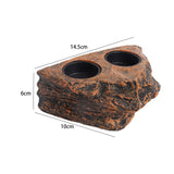 Maxbell Reptile Magnetic Feeder Ledge Reptile Food Dish for Animals Lizard Reptisoil Double Bowl