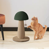 Maxbell Cat Scratch Post Cat Interactive Toy with Ball Grind Claw Sisal Scratch Post mushroom