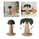 Maxbell Cat Scratch Post Cat Interactive Toy with Ball Grind Claw Sisal Scratch Post mushroom