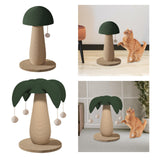 Maxbell Cat Scratch Post Cat Interactive Toy with Ball Grind Claw Sisal Scratch Post mushroom