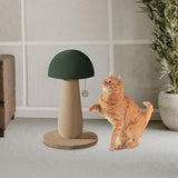 Maxbell Cat Scratch Post Cat Interactive Toy with Ball Grind Claw Sisal Scratch Post mushroom