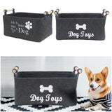 Maxbell Pet Toy Storage Box Wooden Handles Dog Toy Organizer Bin for Cat Accessories cat