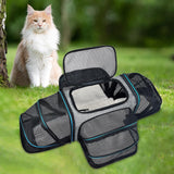 Maxbell Cat Carrier Bag Shoulder Bag Puppy Carrier for Traveling Camping Outdoor Use Gray Blue