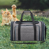 Maxbell Cat Carrier Bag Shoulder Bag Puppy Carrier for Traveling Camping Outdoor Use Gray Blue