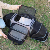 Maxbell Cat Carrier Bag Shoulder Bag Puppy Carrier for Traveling Camping Outdoor Use Gray Blue