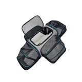 Maxbell Cat Carrier Bag Shoulder Bag Puppy Carrier for Traveling Camping Outdoor Use Gray Blue