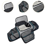 Maxbell Cat Carrier Bag Shoulder Bag Puppy Carrier for Traveling Camping Outdoor Use Gray Blue