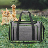 Maxbell Cat Carrier Bag Shoulder Bag Puppy Carrier for Traveling Camping Outdoor Use Gray Green