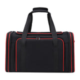 Maxbell Cat Carrier Bag Shoulder Bag Puppy Carrier for Traveling Camping Outdoor Use Black Red