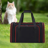 Maxbell Cat Carrier Bag Shoulder Bag Puppy Carrier for Traveling Camping Outdoor Use Black Red