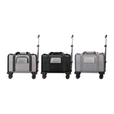 Maxbell Dog Carrier with Wheels Tote Rolling Cat Carrier for Kitten Small Dogs Trips A