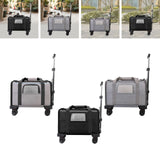 Maxbell Dog Carrier with Wheels Tote Rolling Cat Carrier for Kitten Small Dogs Trips A