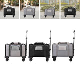 Maxbell Dog Carrier with Wheels Tote Rolling Cat Carrier for Kitten Small Dogs Trips A