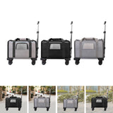 Maxbell Dog Carrier with Wheels Tote Rolling Cat Carrier for Kitten Small Dogs Trips A