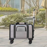 Maxbell Dog Carrier with Wheels Tote Rolling Cat Carrier for Kitten Small Dogs Trips A