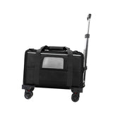 Maxbell Dog Carrier with Wheels Tote Rolling Cat Carrier for Kitten Small Dogs Trips B