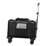 Maxbell Dog Carrier with Wheels Tote Rolling Cat Carrier for Kitten Small Dogs Trips B