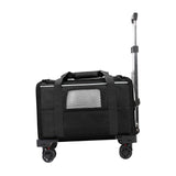 Maxbell Dog Carrier with Wheels Tote Rolling Cat Carrier for Kitten Small Dogs Trips B