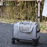 Maxbell Dog Carrier with Wheels Tote Rolling Cat Carrier for Kitten Small Dogs Trips C