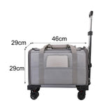 Maxbell Dog Carrier with Wheels Tote Rolling Cat Carrier for Kitten Small Dogs Trips C