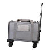 Maxbell Dog Carrier with Wheels Tote Rolling Cat Carrier for Kitten Small Dogs Trips C