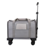 Maxbell Dog Carrier with Wheels Tote Rolling Cat Carrier for Kitten Small Dogs Trips C