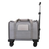 Maxbell Dog Carrier with Wheels Tote Rolling Cat Carrier for Kitten Small Dogs Trips C