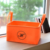 Maxbell Pet Toy Storage Box with Handles Foldable for Pet Clothes Dog Coats Dog Toys Orange