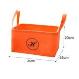 Maxbell Pet Toy Storage Box with Handles Foldable for Pet Clothes Dog Coats Dog Toys Orange