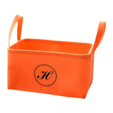 Maxbell Pet Toy Storage Box with Handles Foldable for Pet Clothes Dog Coats Dog Toys Orange